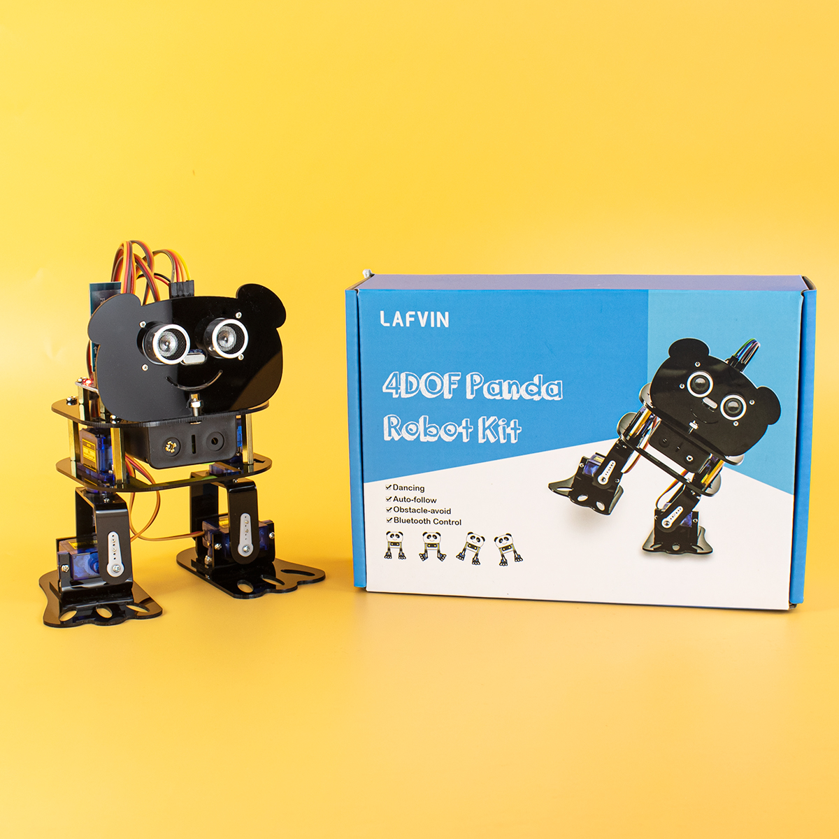 LAFVIN DIY 4-DOF Robot Kit Panda Robot for Arduino Nano with CD ...