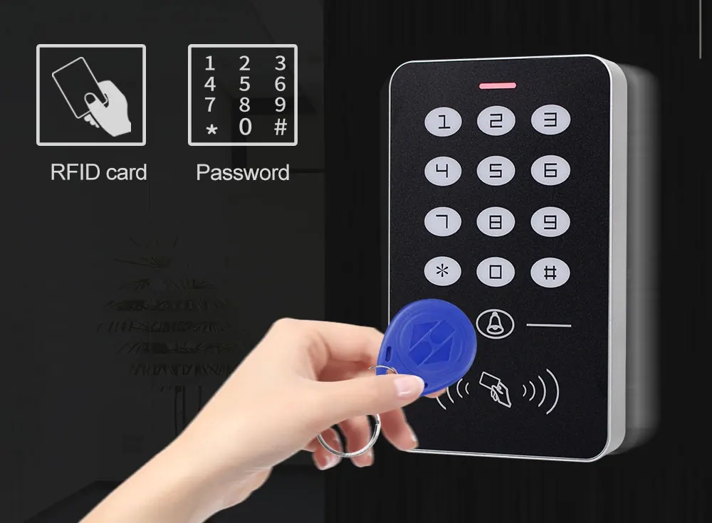 Door Access Control System Kit RFID Keypad + Power Supply + Electric ...