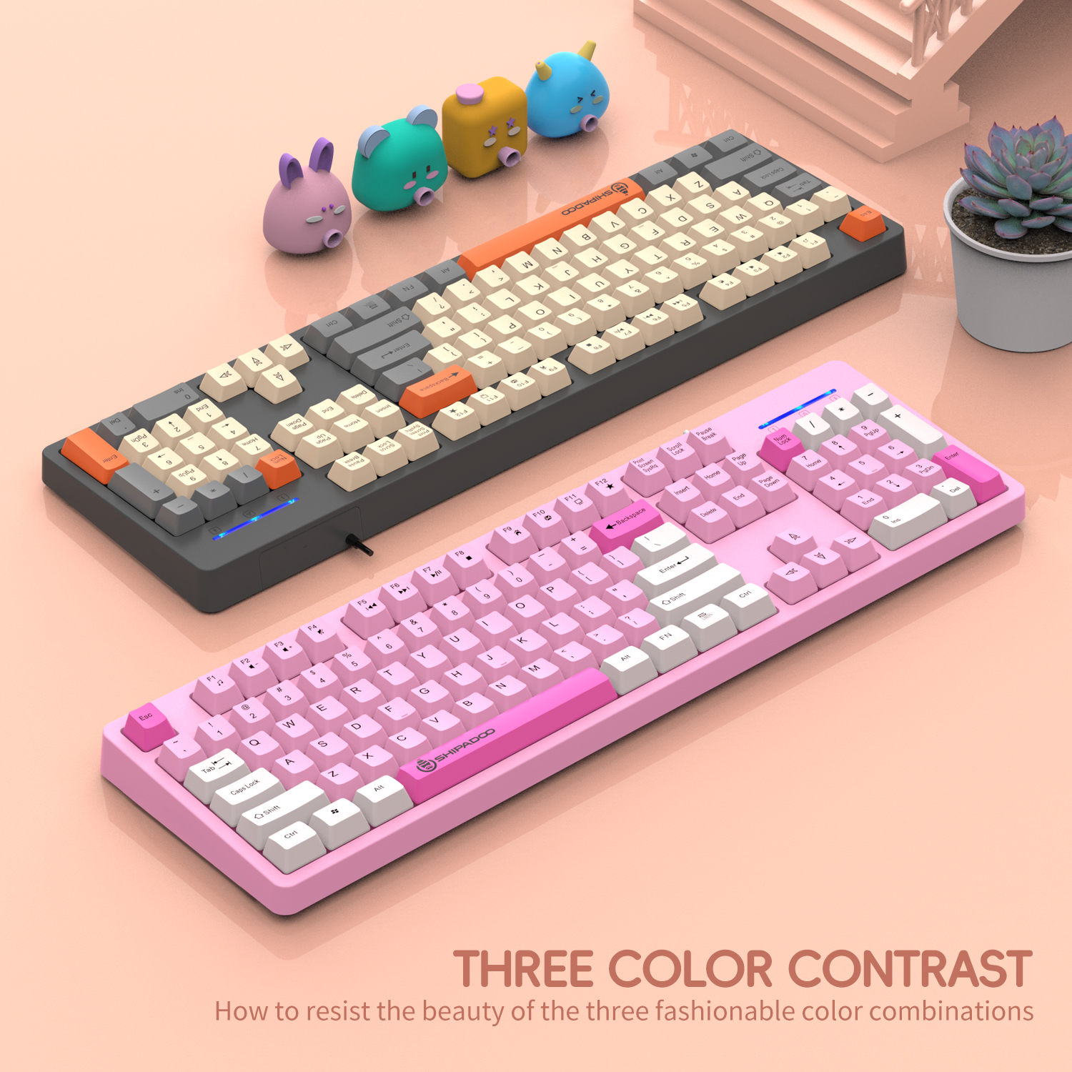 K600 104 Key Wired Gaming Mechanical Keyboard With Num eric Keypad ...