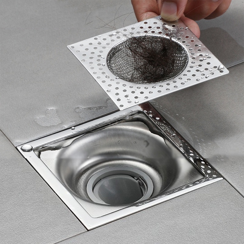8CM Square Stainless Steel Odor-Proof Drain Filter Essential for ...