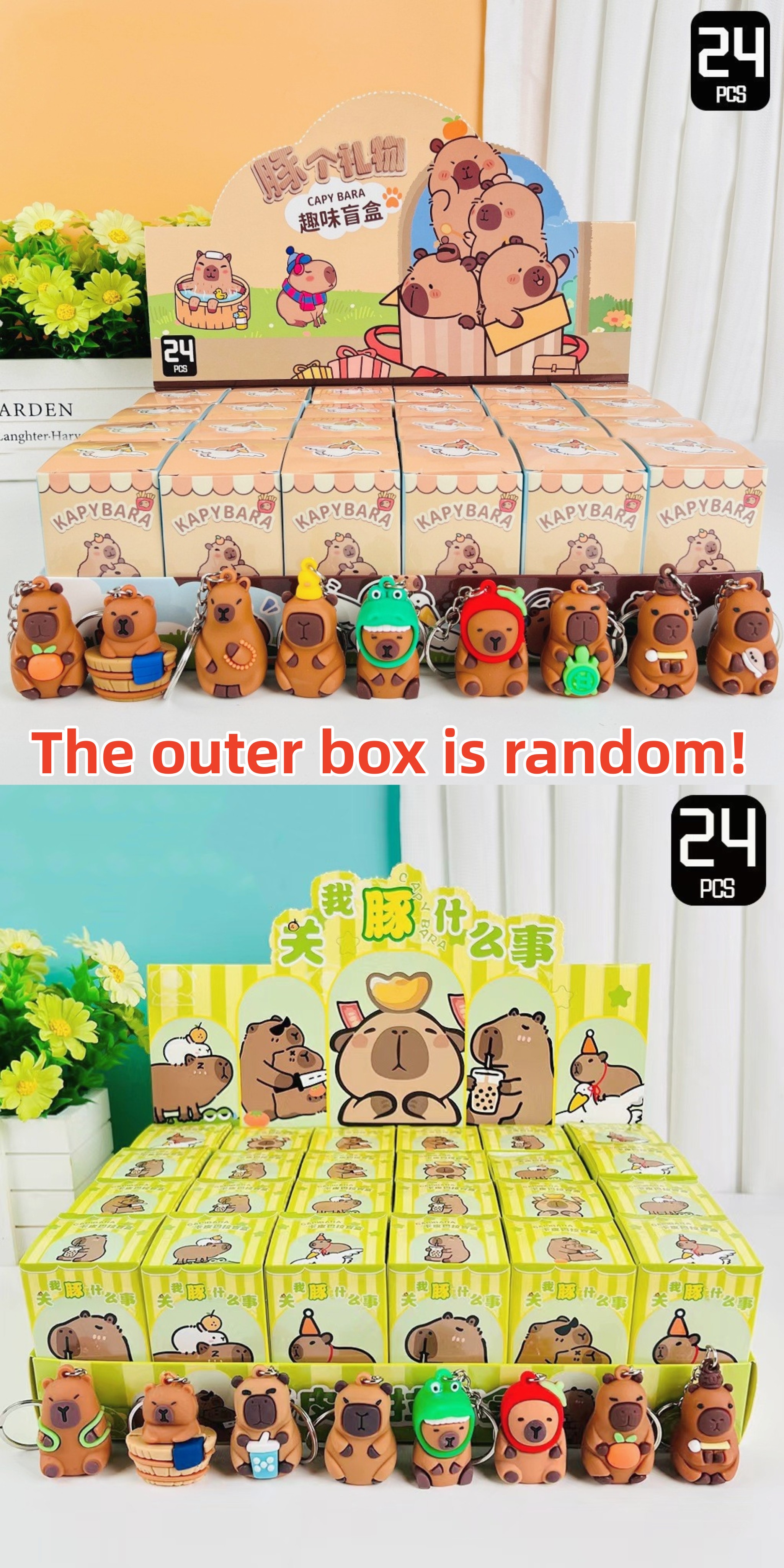 Capybara keychain blind bag doll pendant key chain Backpack decoration ...