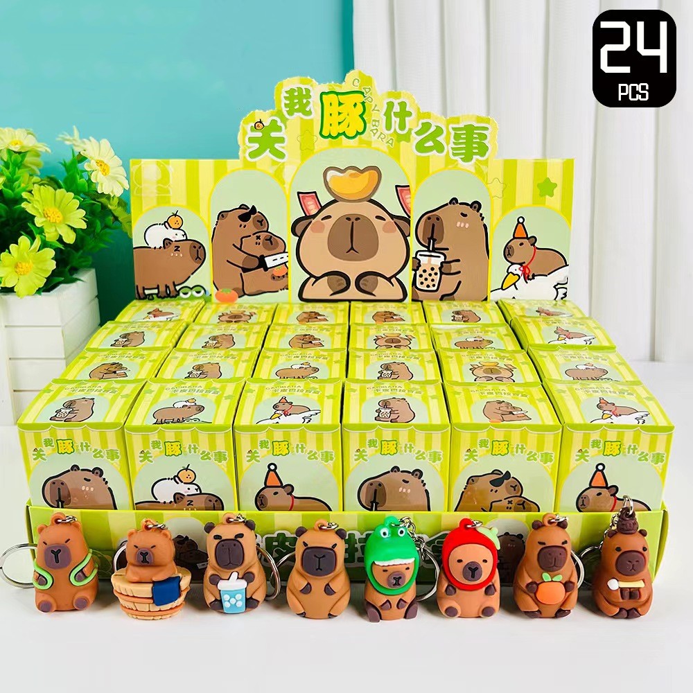 Capybara keychain blind bag doll pendant key chain Backpack decoration ...