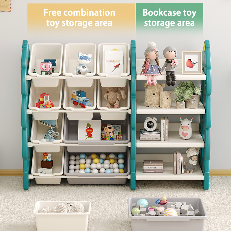 KIDS ZONE Kids Toy Organizer Storage Rack Multi-Layer BookShelf For ...