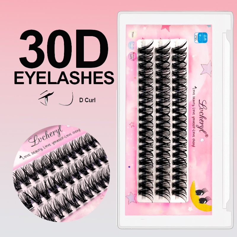 Lvcheryl 9PCS Set 30D 40D Eyelash Extension Set Human Hair Individual ...