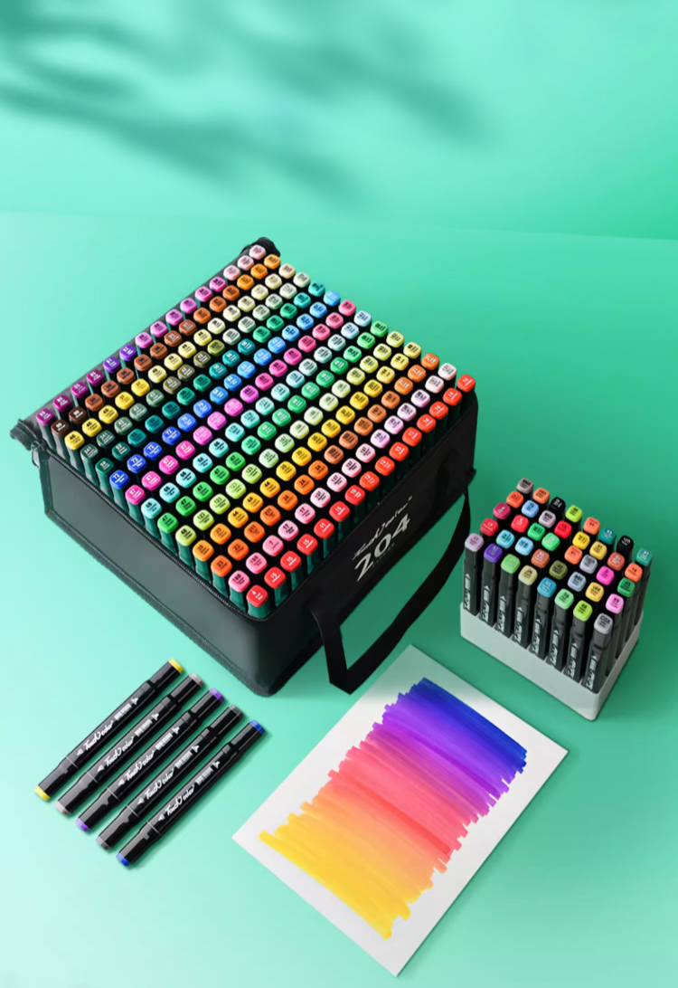 80pcs Touch Colors Graphic Art Twin Tip Marker Pen Set Color Dual Head ...