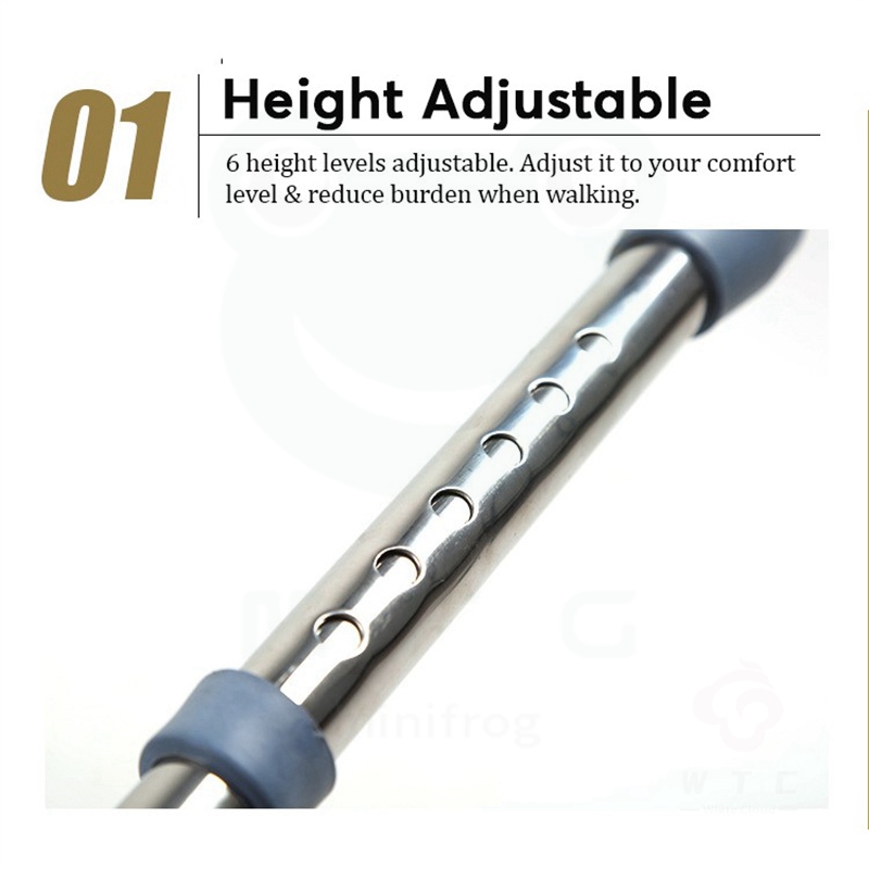 【PH STOCK】【COD】Elderly Stainless Steel Folding Torque Walker Crutches ...
