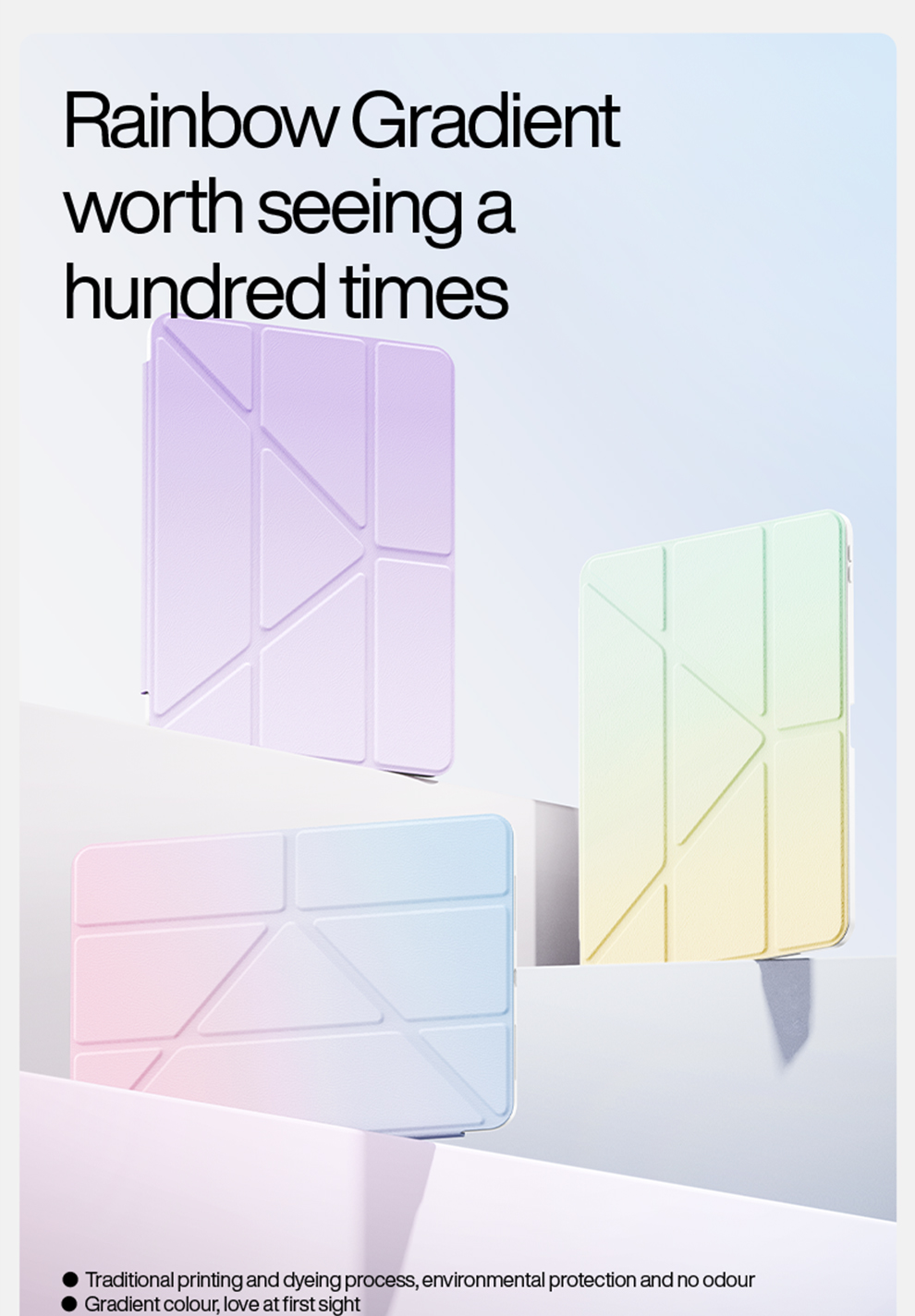 SmartDevil Transparent Gradient Color Case For iPad Air5/iPad 9th/10th ...