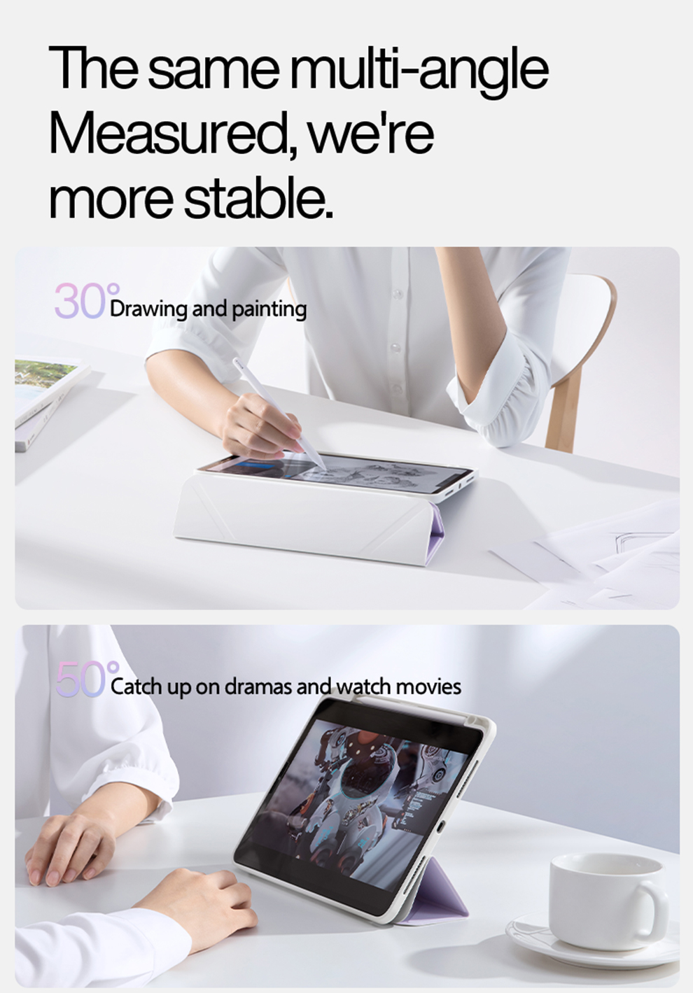 SmartDevil Transparent Gradient Color Case For iPad Air5/iPad 9th/10th ...