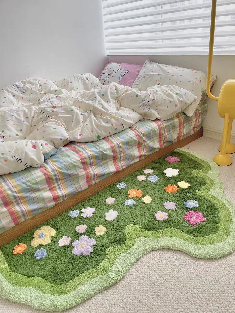 Carpet bedroom,INS style garden green space plant three-dimensional ...