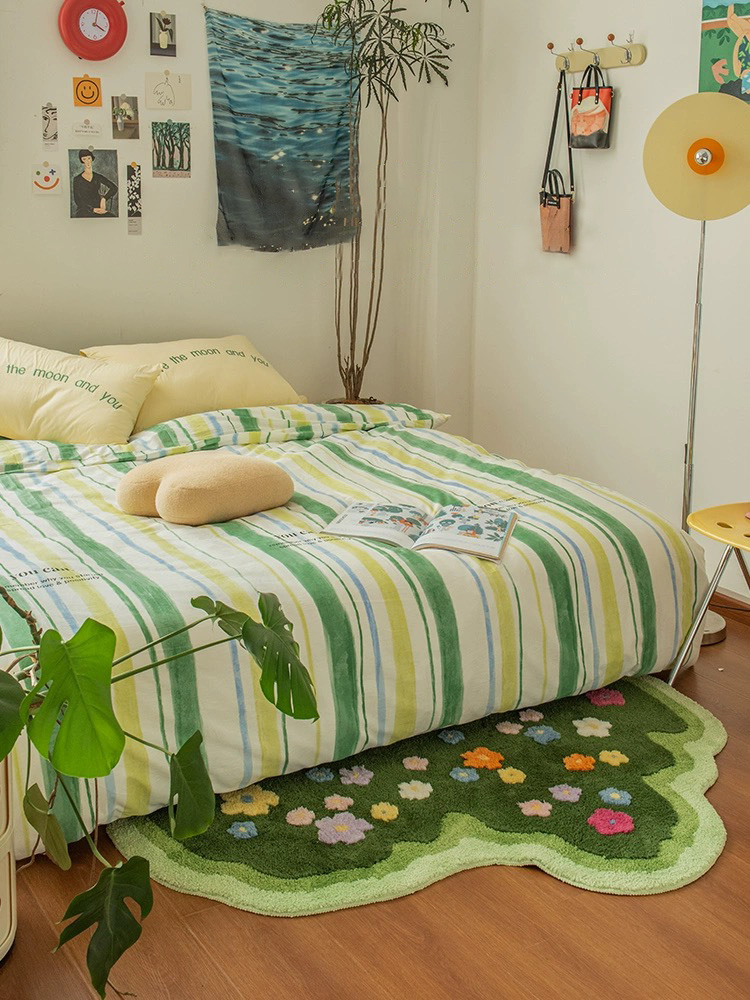 Carpet bedroom,INS style garden green space plant three-dimensional ...