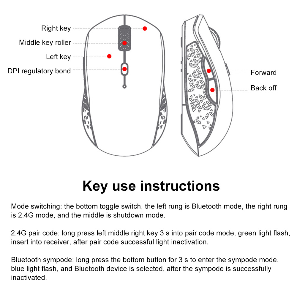 Lenovo Howard Bluetooth Mouse Wireless Dual-mode Mouse Portable Office ...