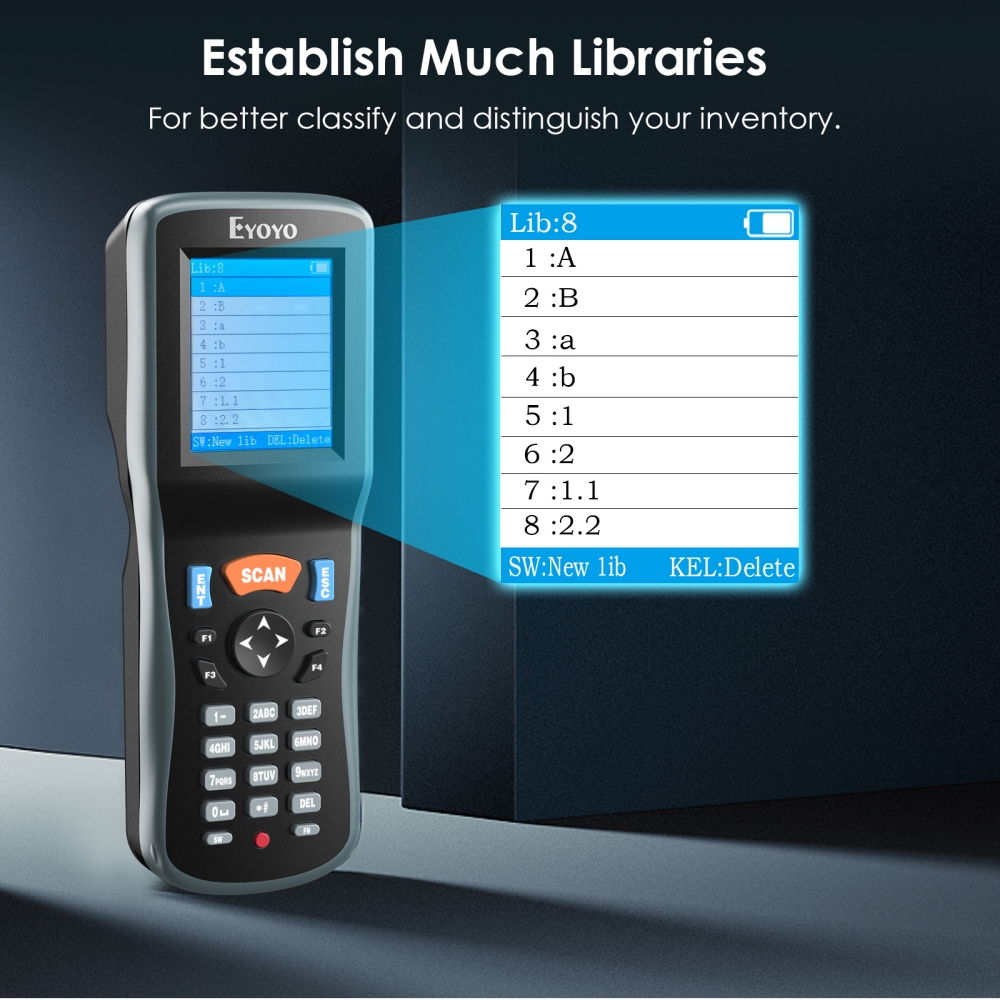 Eyoyo Portable Inventory Scanner Data Collector QR 1D 2D Wireless ...