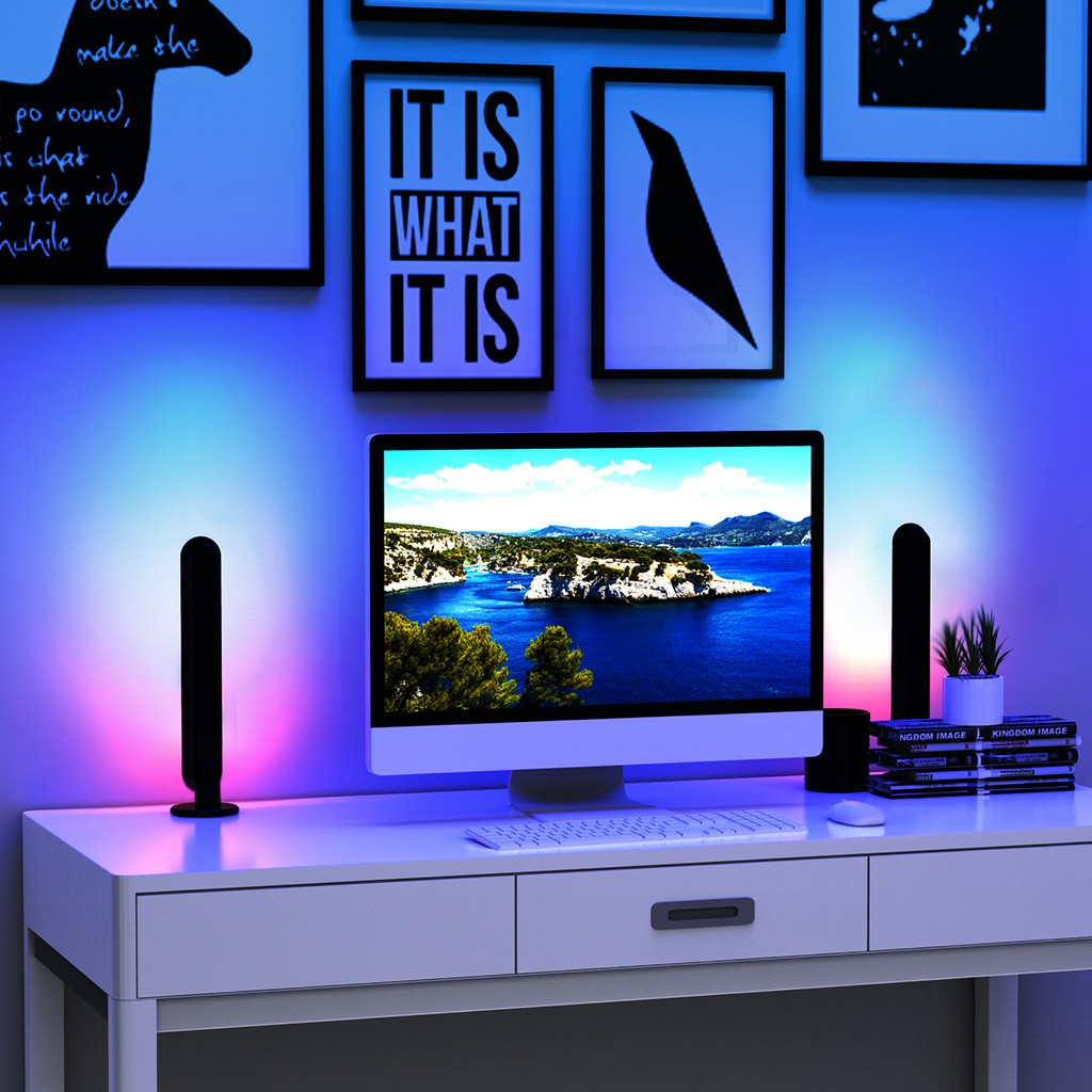 24 Keys Remote Control RGB Desktop USB Interior Ambient Colorful Game ...