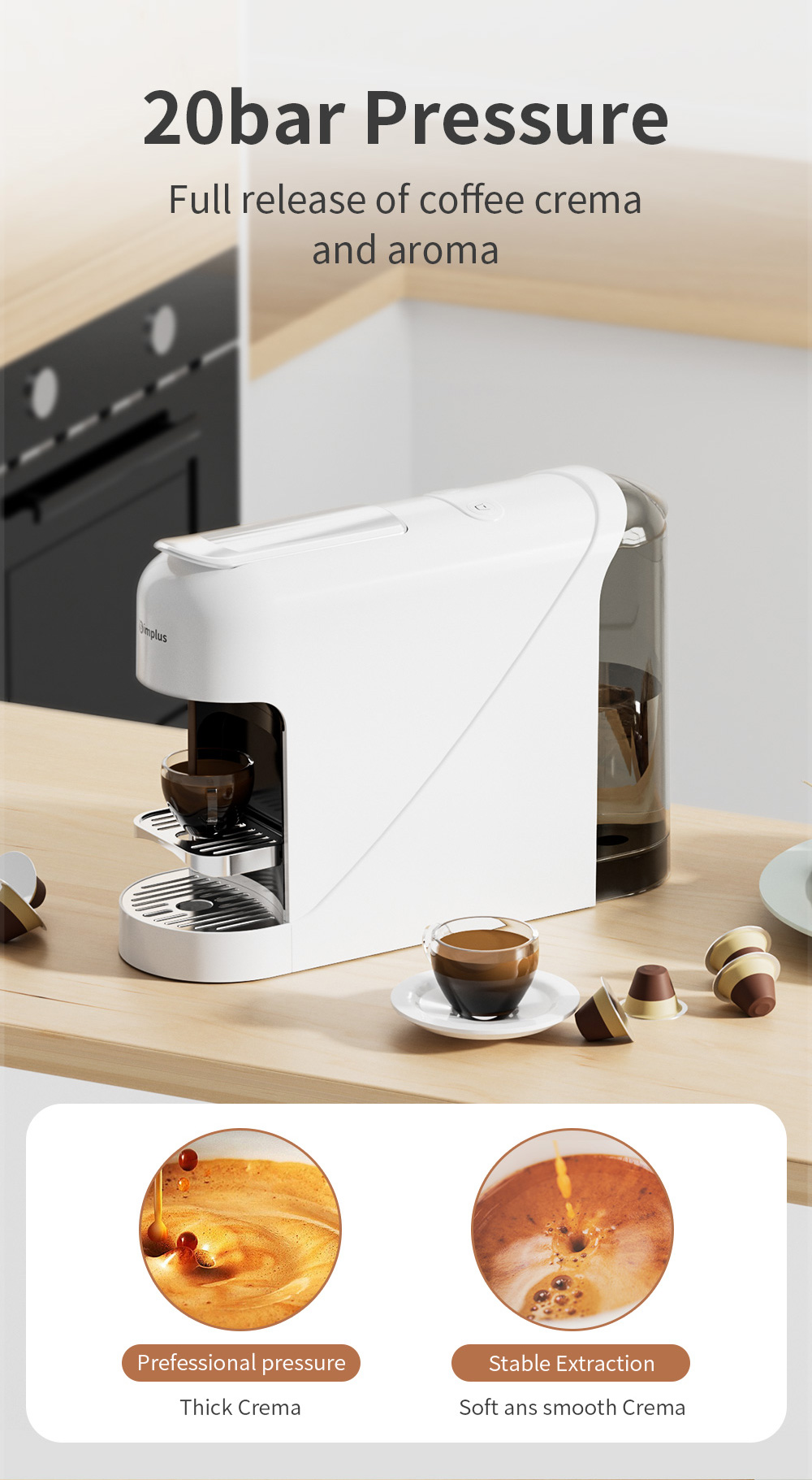 Simplus Nespresso Coffee Machine Automatic Coffee Maker Fit Nespresso ...