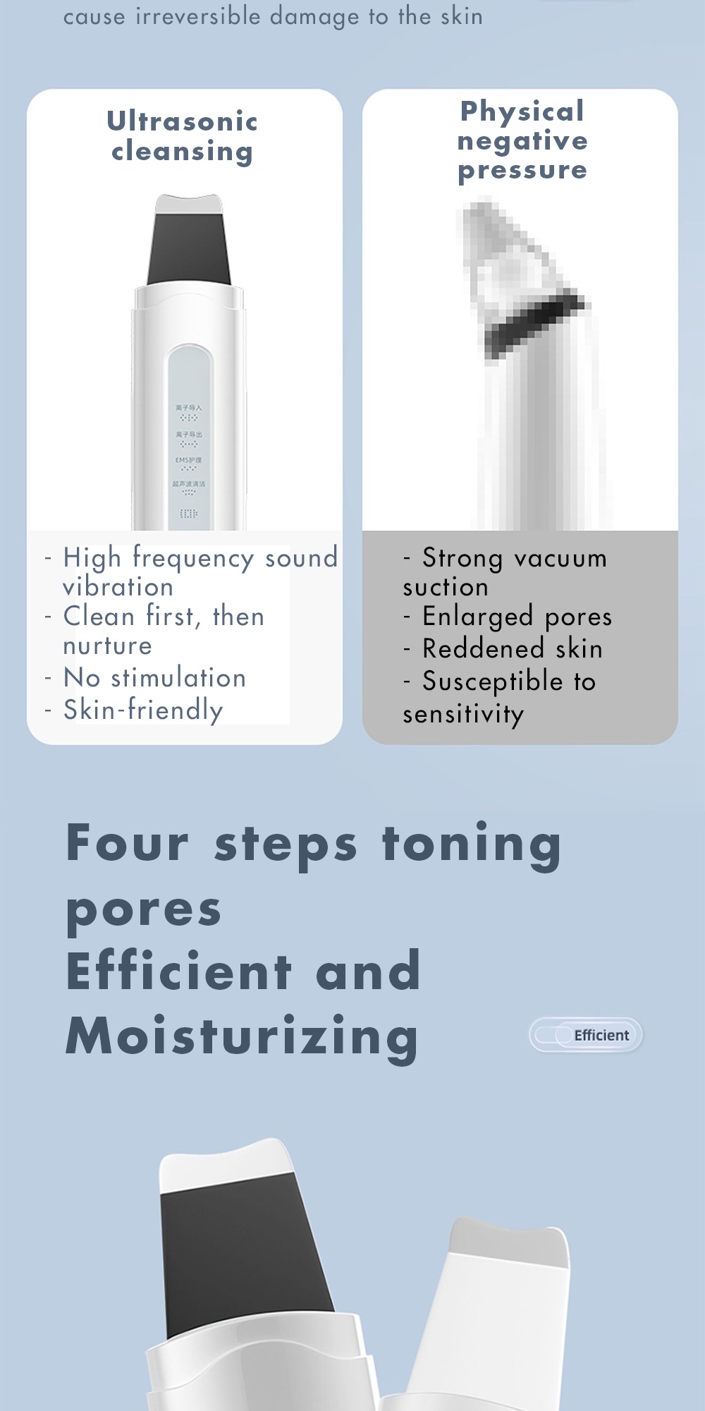 Hisoka ultrasonic skin Scraper Blackhead Remover Acne Remover Facial ...