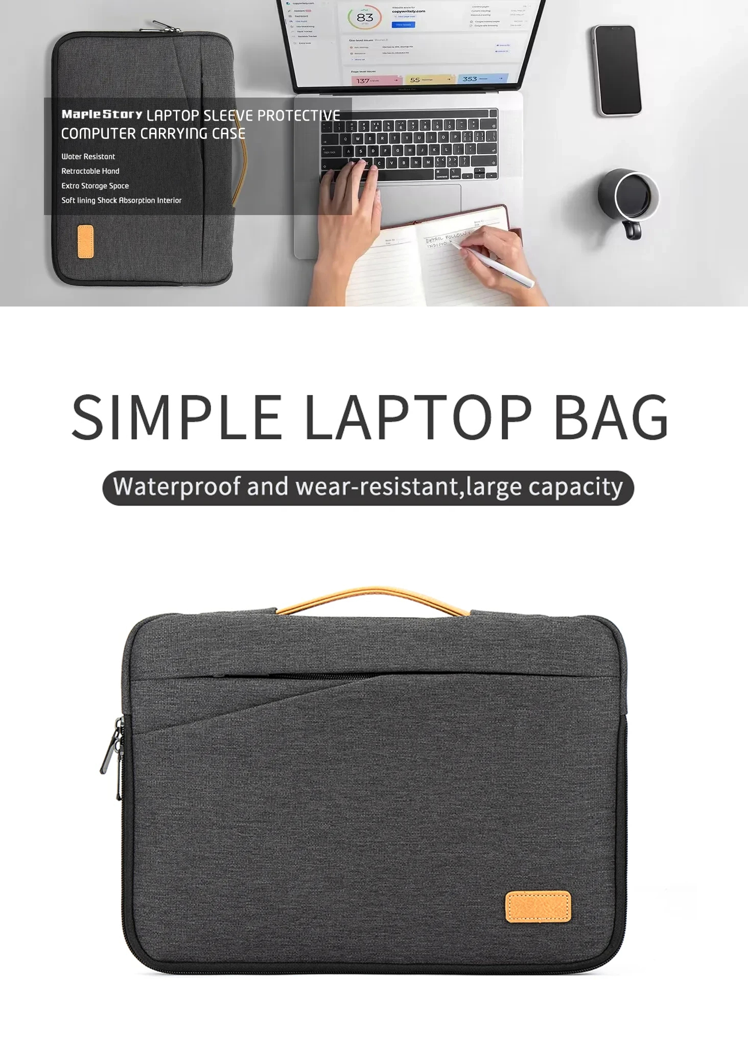 Laptop Sleeve Case Notebook Sleeve 14 15.6 Inch Laptop Bag For Macbook ...