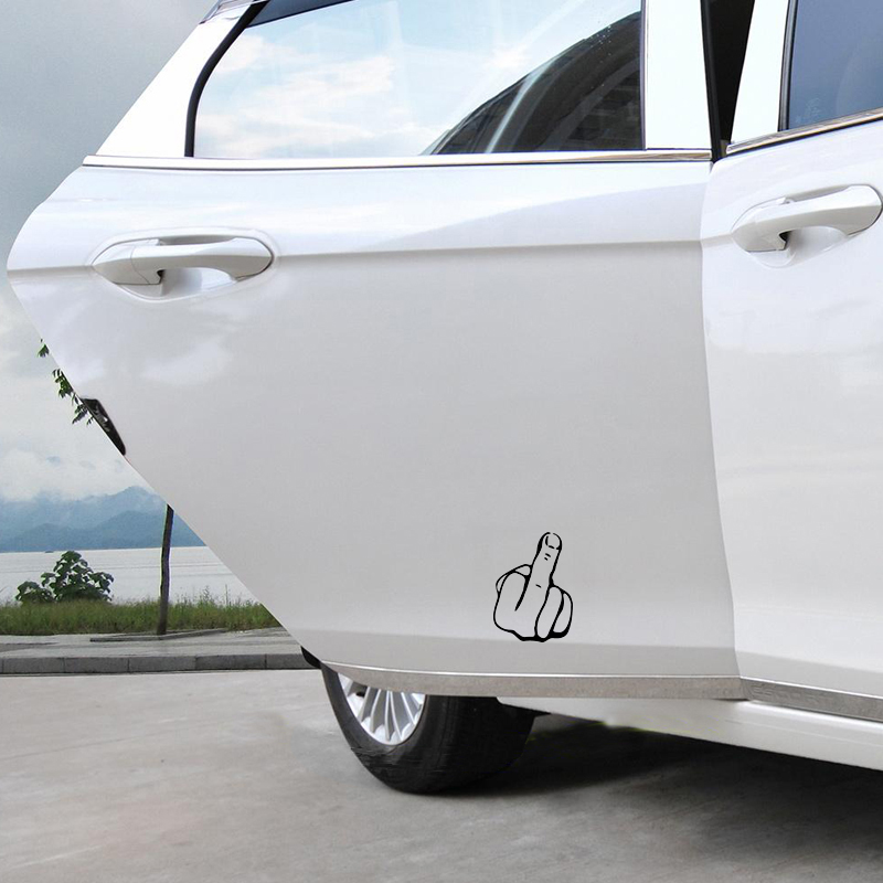Cartoon Middle Finger Car Body Sticker Vinyl Decal Decorate Sticker ...