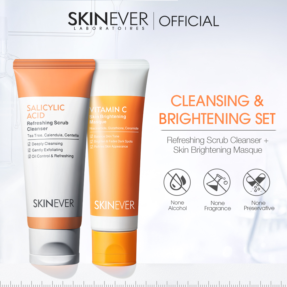 SKINEVER Salicylic Acid Whitening Facial Cleanser Vitamin C ...