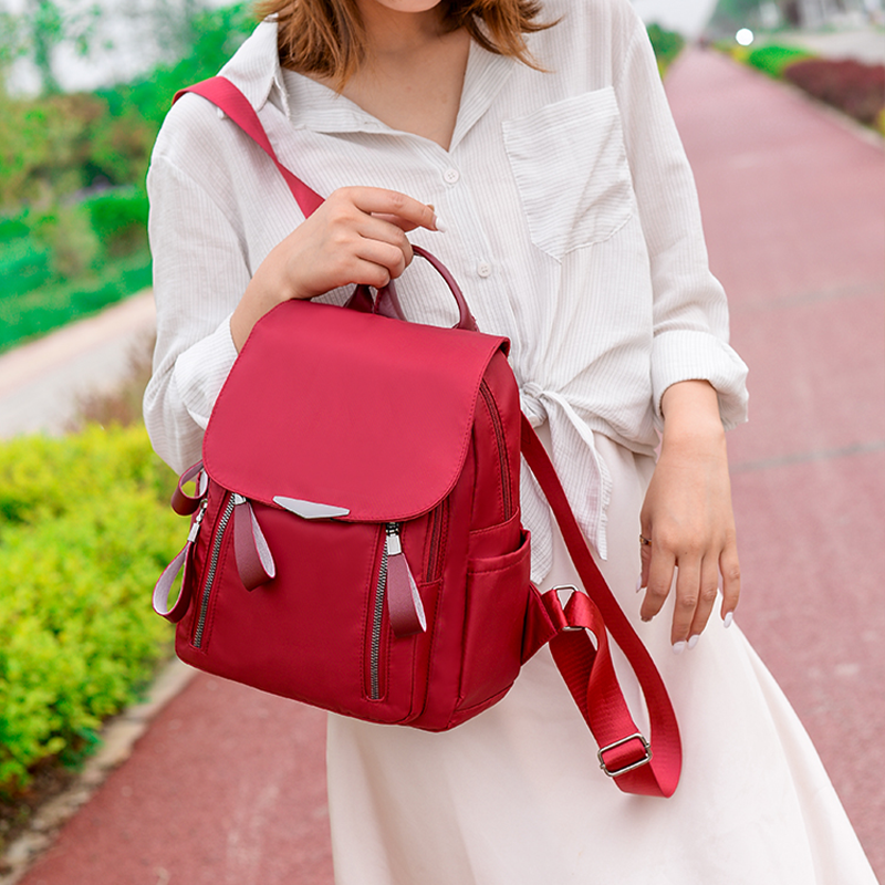 1 PC Casual Solid Color Minimalist Nylon Zipper Style Opening And ...