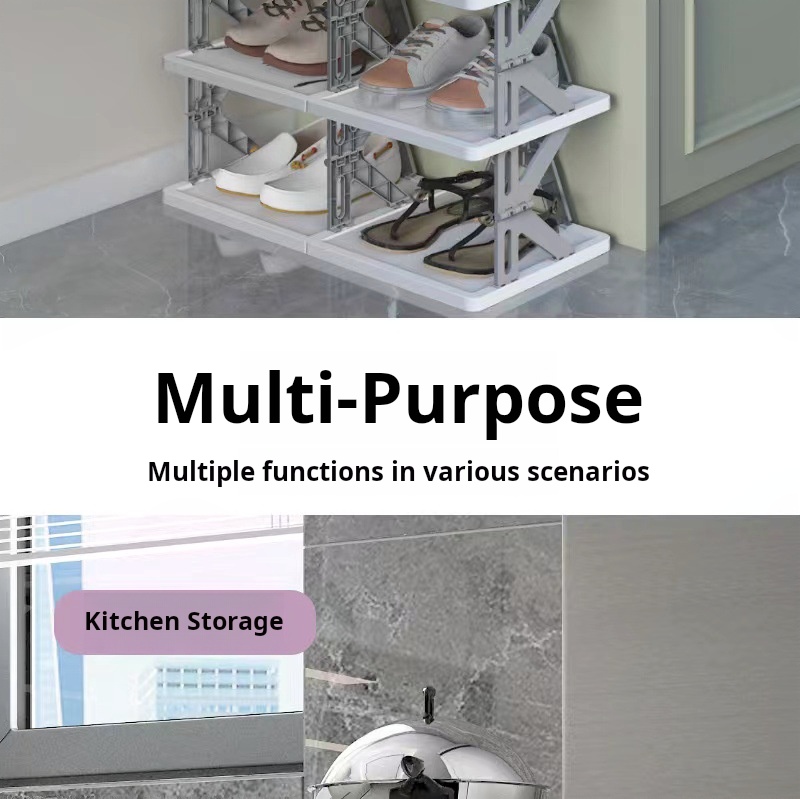 Simple Folding Multi-tier Shoe Rack Balcony Shoe Rack Storage Rack For ...
