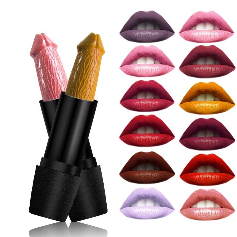 14 Colors Creative Mushroom Shape Lip Makeup Sexy Lipstick Long Lasting ...