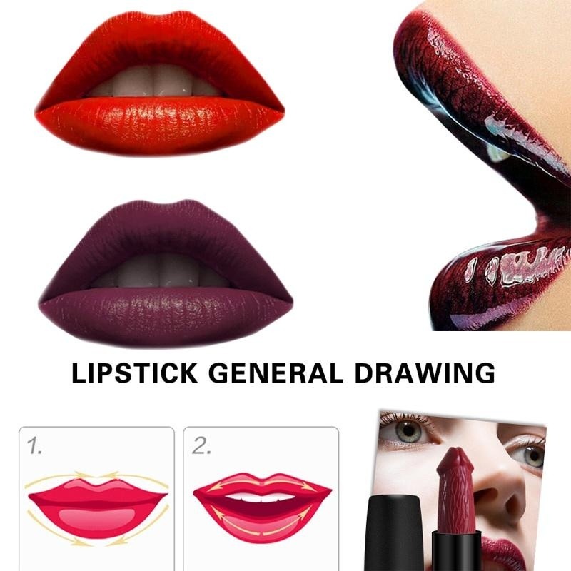14 Colors Creative Mushroom Shape Lip Makeup Sexy Lipstick Long Lasting