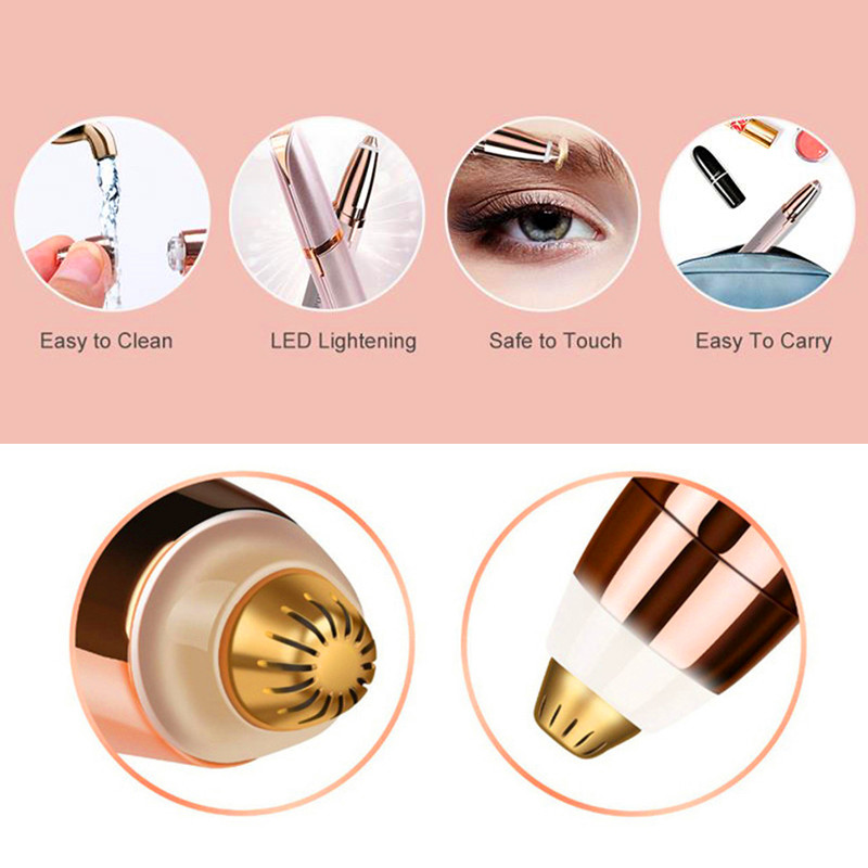 Electric Eyebrow Trimmer USB Rechargeable Brows Razor Eyebrow Shaver ...