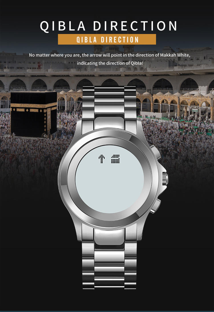 SKMEI 2270 Men Muslim Compass Qibla Watch 30M Waterproof Pilgrimage ...