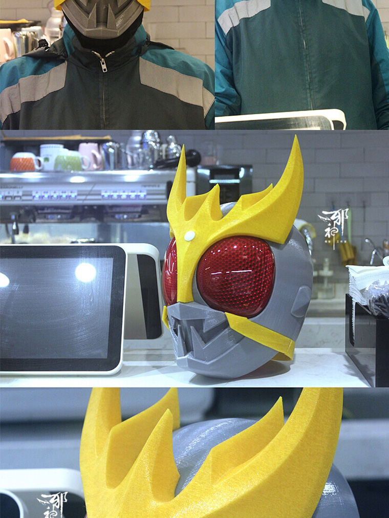 Kamen Rider Ultimate Empty Me Ultimate Me Helmet 3d Printing Face Rider ...