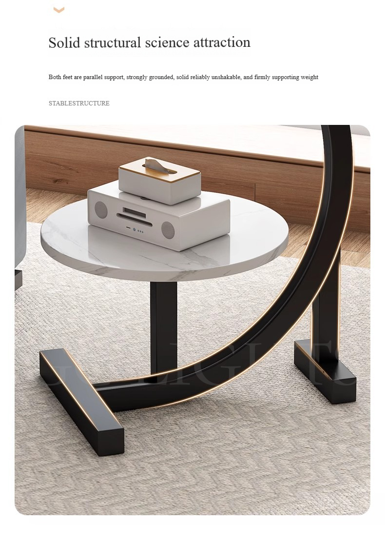 Side Table Simple Mini Bedside Coffee Table Round Small Table Living ...