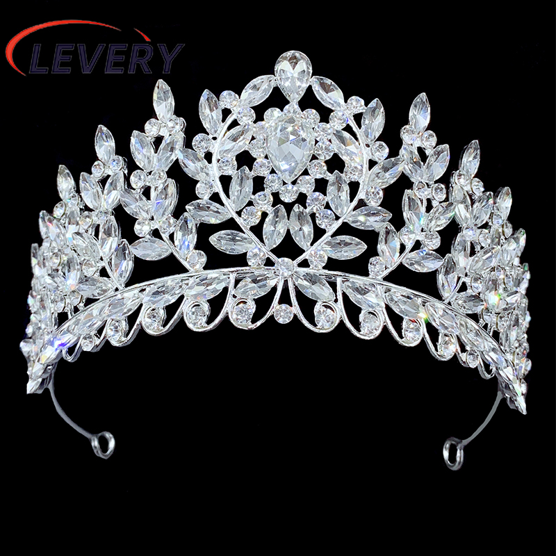 Full Clear Crystal 5.5cm Tall Adult Wedding Party Pageant Prom - Foto 6