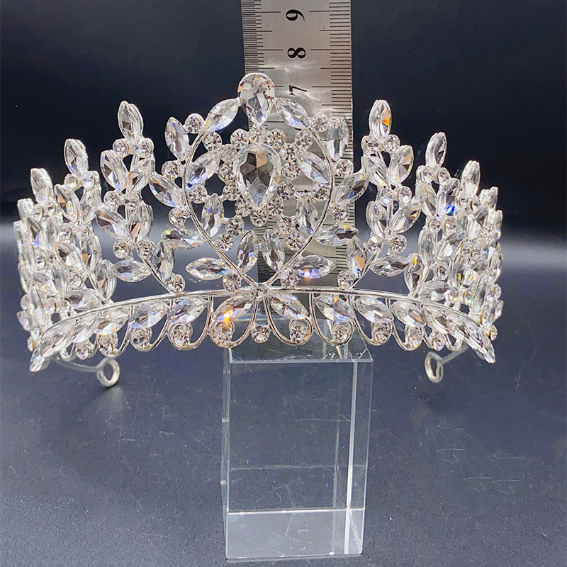 Levery 2024 New Big Crown Tiara Rhinestone Wedding Pageant Prom ...