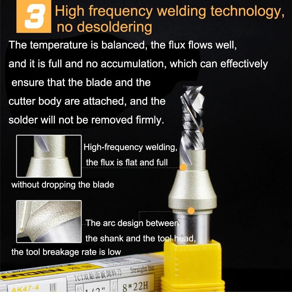 ARDEN Compression Bit Woodworking Double Veneer Cutting Compound Spiral ...