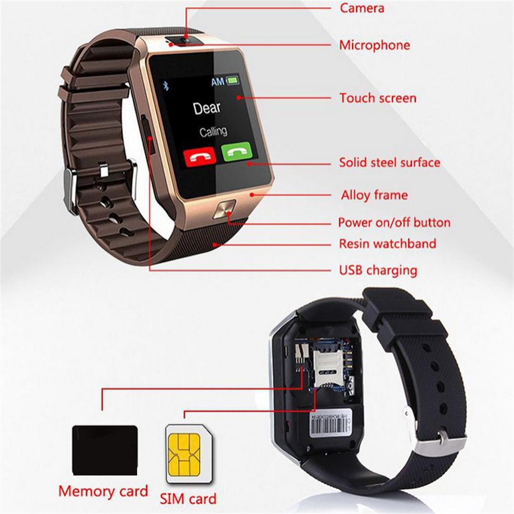 Bluetooth Smart Watch DZ09 Phone call support SIM Card Android