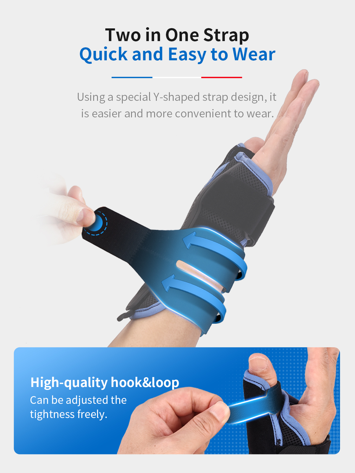 VELPEAU Wrist Brace Thumb Spica Splint Support for De Quervain's ...