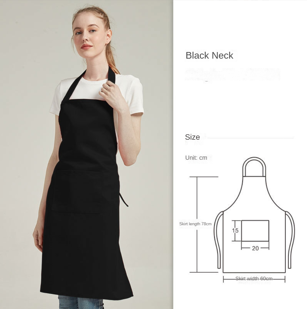 Ready Stock apron murah viral home kitchen apron black halter neck ...