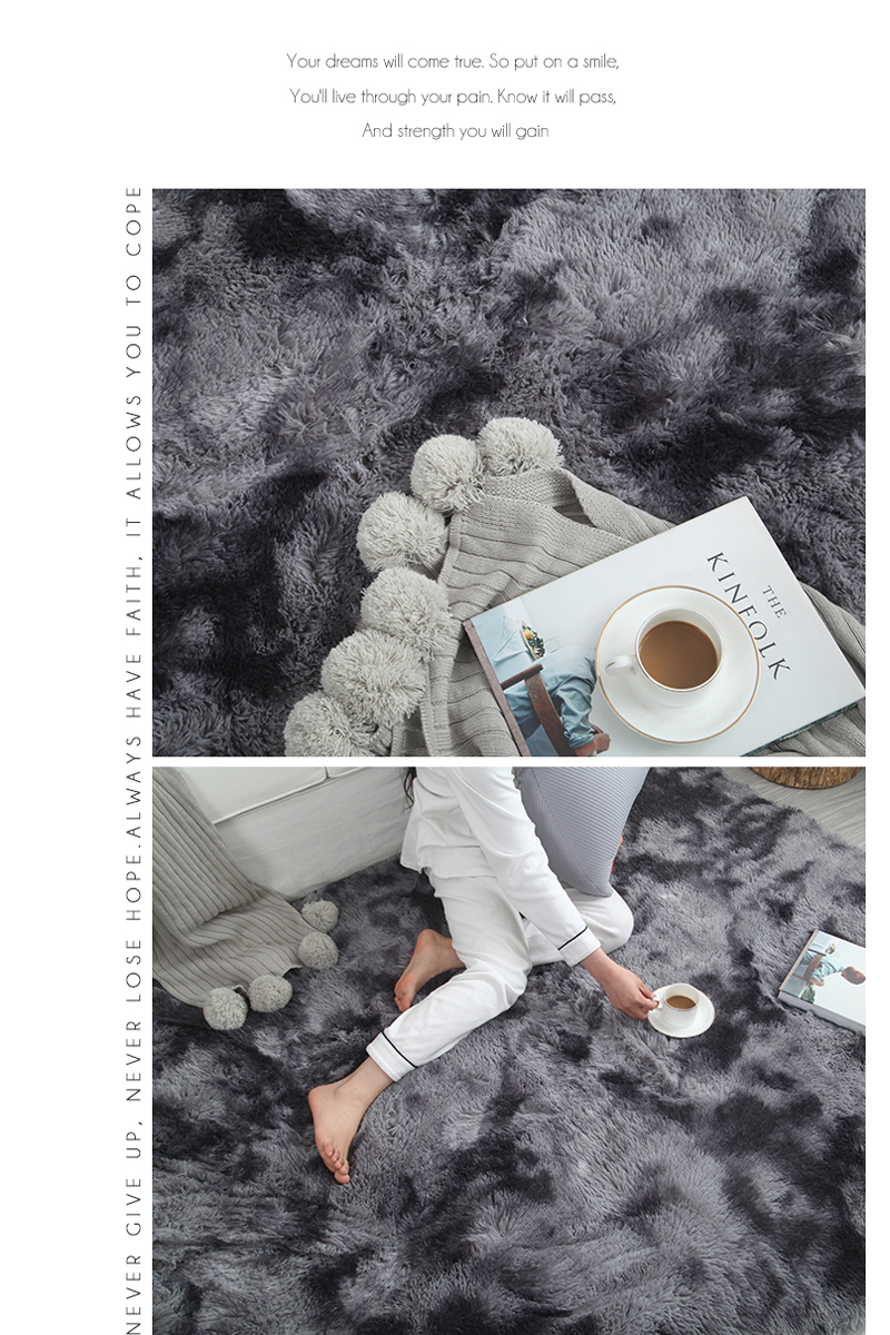 【FREE DOORMAT】Stocktake Sales 180x160CM Furry Carpet for Bedroom