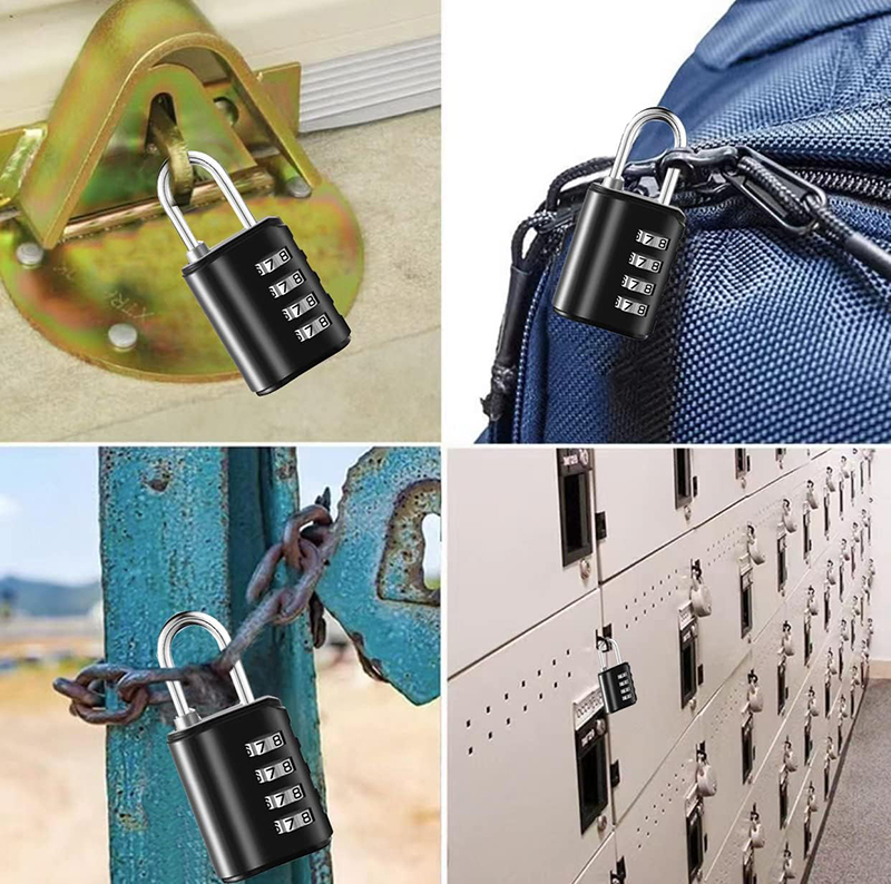 KIPRUN Combination Lock, 4 Digit Security Padlock with Key ...