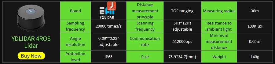 YDLIDAR X3 LiDAR 360-degree ranging sensor module car navigation ...