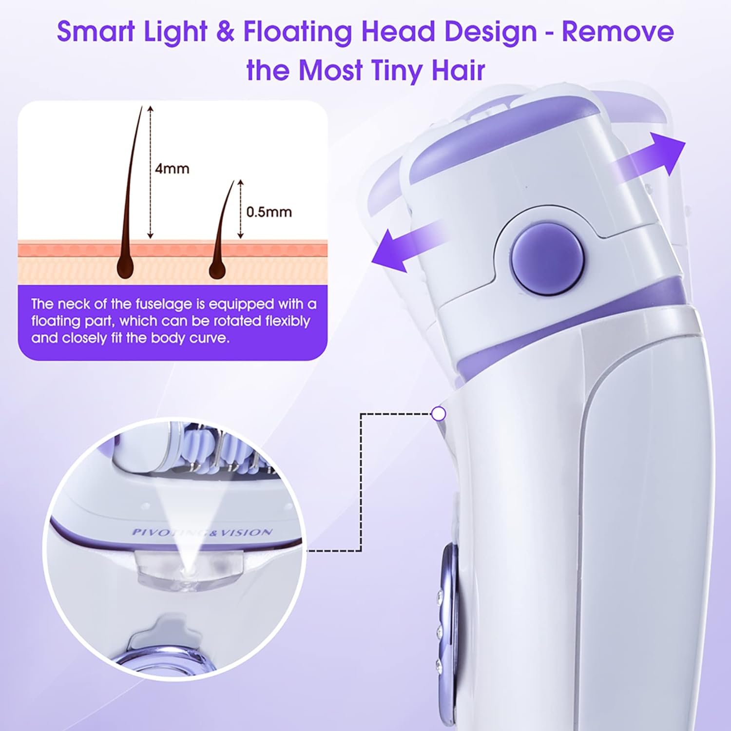 Kemei 2 In 1 Epilator Electric Shaver Defeatherer Depilatory ...