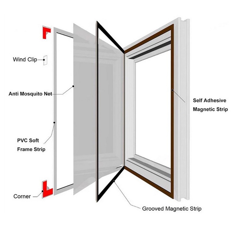 OOPS Strong magnetic screen window with adjustable frame DIY custom ...