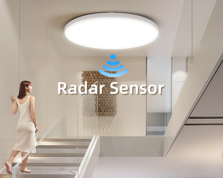 Radar Sensor Ceiling Light Smart Motion Sensor LED Lamp12/15/18/20/30W
