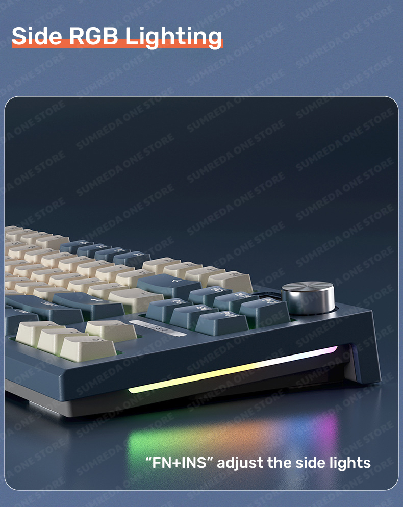 Langtu LT84 3 MODES Mechanical Keyboard 84 Keys Full Non-impact RGB ...