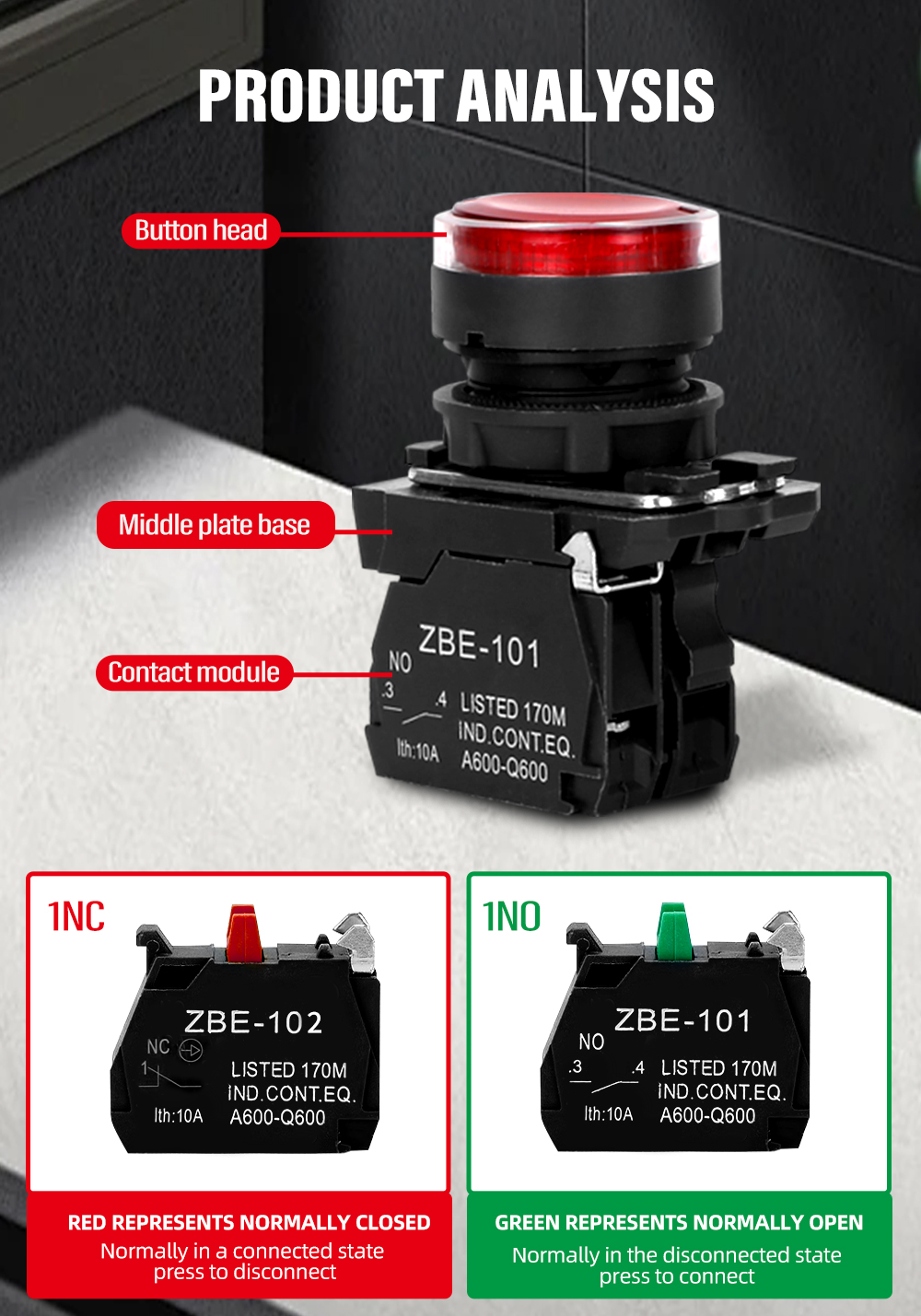 MB-2011 Knob Switch – AT413A/AT413B Replacement Micro Switch (Alloy, 1-Year Warranty)