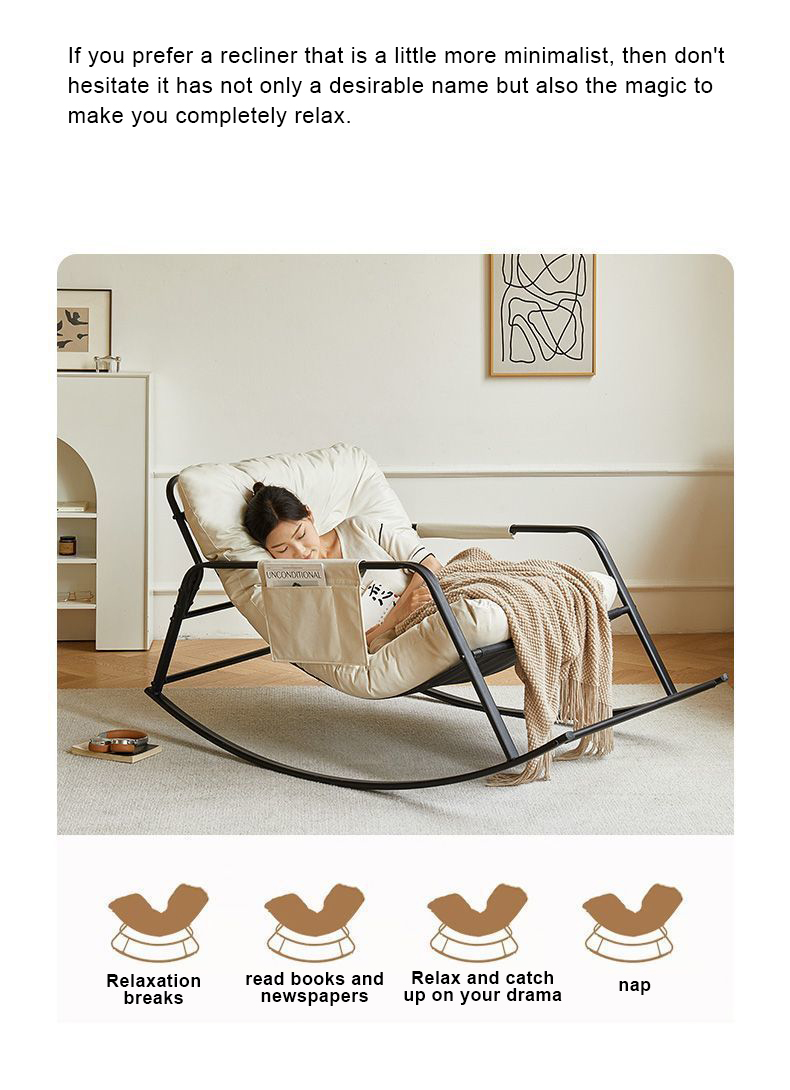 XCGAME Double Comfort Rocking Chair Lazy Sofa Couple Rocking Chair ...