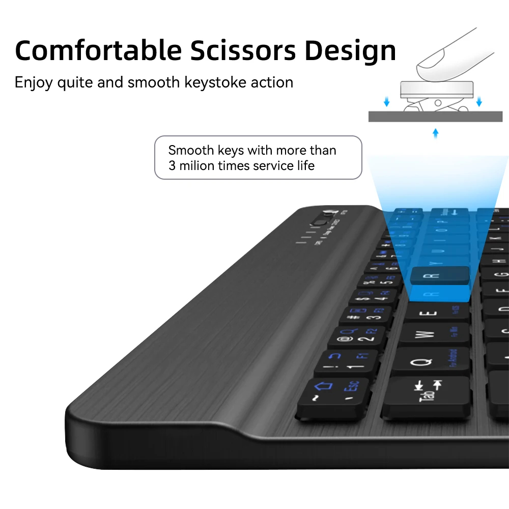Touchpad Keyboard and Mouse Combo for iPad Android iOS Thin Protable ...