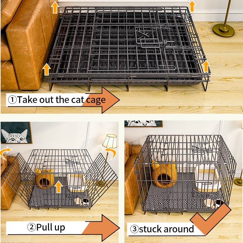Rabbit Cages With Free Poop Tray pet carrier Easy To Install Large ...