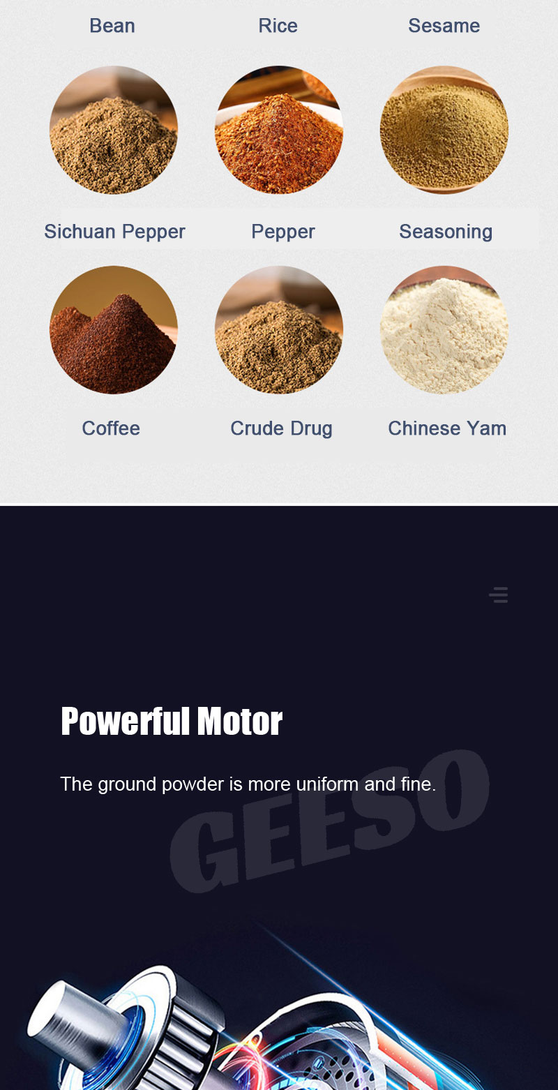 GEESO 300W Portable Electric Grinder 304 Stainless Steel Strong Power ...