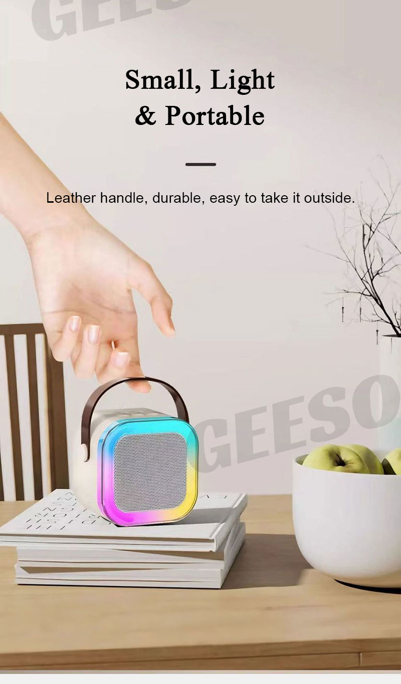 K12 Lautsprecher Bluetooth Audio mit Mikrofon Klein Home Ktv Karaoke Mikrofon Professionelle Kinder Singen Bluetooth Lautsprecher Säule für Kinder Familie