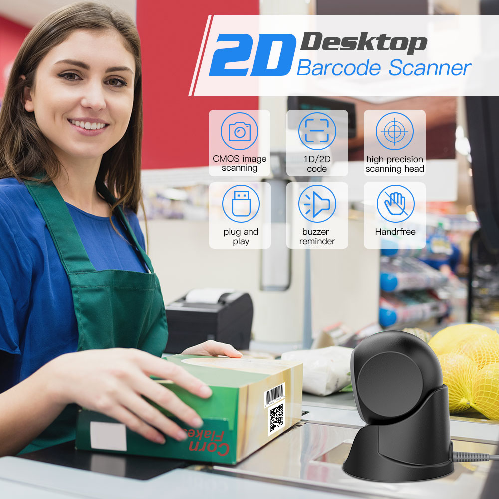 EYOYO Omnidirectional Hands-Free Platform 1D 2D QR Desktop Barcode ...